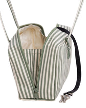 Load image into Gallery viewer, Nylon Bowler Bag - Sage Stripe