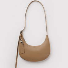 Load image into Gallery viewer, Small Recycled Leather Flat Crescent - Dune