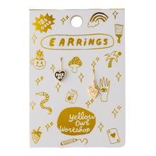 Load image into Gallery viewer, F*ck Off Heart & Middle Finger Earrings - Tigertree