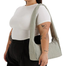 Load image into Gallery viewer, Nylon Meringue Bag - Sage Stripe