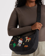 Load image into Gallery viewer, Medium Nylon Crescent Bag- Embroidered Hello Kitty Western - Tigertree