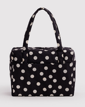 Load image into Gallery viewer, Cloud Carry-on - Black and Cream Polka Dot