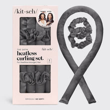 Load image into Gallery viewer, Satin Heatless Curling Set - Charcoal - Tigertree