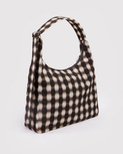 Load image into Gallery viewer, Nylon Shoulder Bag - Blurred Gingham Brown - Tigertree