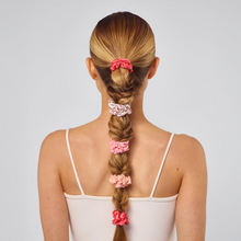 Load image into Gallery viewer, Ruched Satin Scrunchies - Cherry Blossom