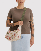 Load image into Gallery viewer, Medium Nylon Crescent Bag - Abstract Floral - Tigertree