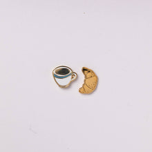 Load image into Gallery viewer, Croissant and Coffee Earrings - Tigertree
