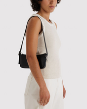 Load image into Gallery viewer, Recycled Leather Pochette - Black - Tigertree