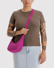 Load image into Gallery viewer, Small Nylon Crescent Bag - Deep Fuchsia - Tigertree