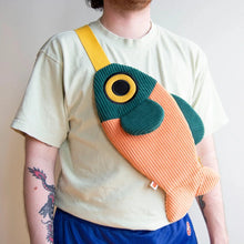 Load image into Gallery viewer, The Fish Bag - Coral / Dark Green