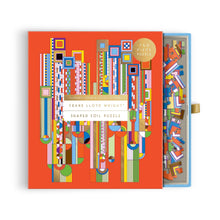 Load image into Gallery viewer, Frank Lloyd Wright Saguaro Cactus & Forms 750 Piece Shaped Foil Puzzle