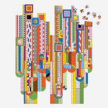 Load image into Gallery viewer, Frank Lloyd Wright Saguaro Cactus & Forms 750 Piece Shaped Foil Puzzle