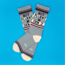 Load image into Gallery viewer, Not Fluent In Gen Z Gym Crew Socks - Tigertree