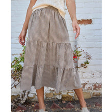Load image into Gallery viewer, Sunkissed Tiered Midi Skirt - Almond