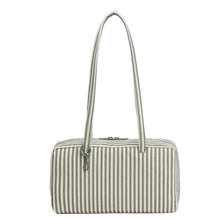 Load image into Gallery viewer, Nylon Bowler Bag - Sage Stripe