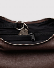 Load image into Gallery viewer, Small Recycled Leather Flat Crescent - Brown