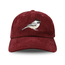 Load image into Gallery viewer, Chickadee Corduroy Dad Hat - Merlot