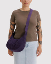 Load image into Gallery viewer, Medium Nylon Crescent Bag - Fig - Tigertree