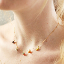 Load image into Gallery viewer, Enamel Fruit Charm Necklace