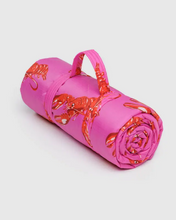 Load image into Gallery viewer, Puffy Picnic Blanket- Pink Lobster - Tigertree