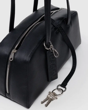 Load image into Gallery viewer, Recycled Leather Bowler Bag- Black - Tigertree