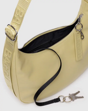Load image into Gallery viewer, Medium Recycled Leather Crescent Bag- Straw - Tigertree