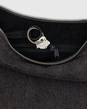 Load image into Gallery viewer, Medium Denim Crescent Bag- Washed Black Denim - Tigertree