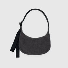 Load image into Gallery viewer, Small Denim Crescent Bag- Washed Black Denim - Tigertree