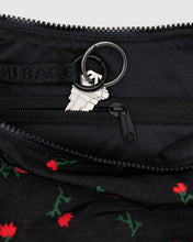 Load image into Gallery viewer, Medium Nylon Crescent Bag - Painted Wildflower - Tigertree