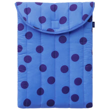Load image into Gallery viewer, Puffy Laptop Sleeve 16" - Blue Polka Dot
