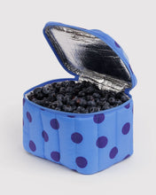 Load image into Gallery viewer, Puffy Lunch Bag - Blue Polka Dot
