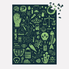 Load image into Gallery viewer, Occult & Curious Glow in the Dark Puzzle - Tigertree