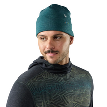 Load image into Gallery viewer, Thermal Merino Reversible Cuffed Beanie - Dark Teal Heather One Size