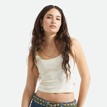 Load image into Gallery viewer, Off-white & Olive Stone Ringer Organic A-Tank