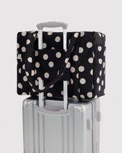 Load image into Gallery viewer, Small Cloud Carry-On - Black and Cream Polka Dot