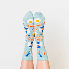 Load image into Gallery viewer, Women's Breakfast Crew Socks - Tigertree