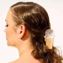 Load image into Gallery viewer, Large Sprinkle Ice Cream Hair Claw Clip
