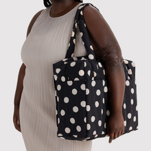 Load image into Gallery viewer, Cloud Carry-on - Black and Cream Polka Dot
