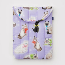 Load image into Gallery viewer, Puffy Laptop Sleeve 13"- Fancy Cats - Tigertree
