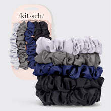 Load image into Gallery viewer, Petite Satin Scrunchies Set of 5- Midnight - Tigertree
