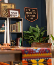 Load image into Gallery viewer, Let Love Knock You Camp Flag
