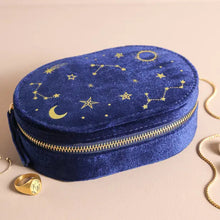 Load image into Gallery viewer, Starry Night Velvet Oval Jewelry Box - Tigertree
