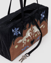 Load image into Gallery viewer, Medium Nylon Bowler Bag- Western Applique - Tigertree
