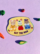 Load image into Gallery viewer, Eat the Rich Critter Sticker - Tigertree
