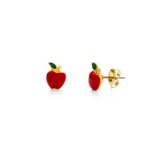 Load image into Gallery viewer, Red Apple Stud Earrings - Tigertree
