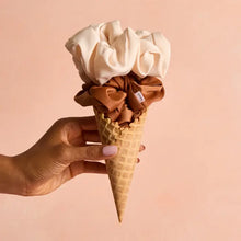 Load image into Gallery viewer, Oversized Scrunchie - Cream and Camel - Tigertree
