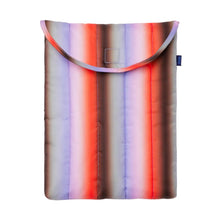 Load image into Gallery viewer, Puffy Laptop Sleeve 13"/14" - Gradient Stripe Poppy &amp; Lilac - Tigertree
