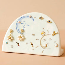 Load image into Gallery viewer, Sun and Moon Ceramic Earring Holder - Tigertree

