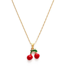 Load image into Gallery viewer, Cherry Necklace- 14K Gold Plated - Tigertree
