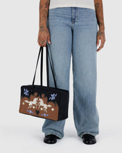 Load image into Gallery viewer, Medium Nylon Bowler Bag- Western Applique - Tigertree
